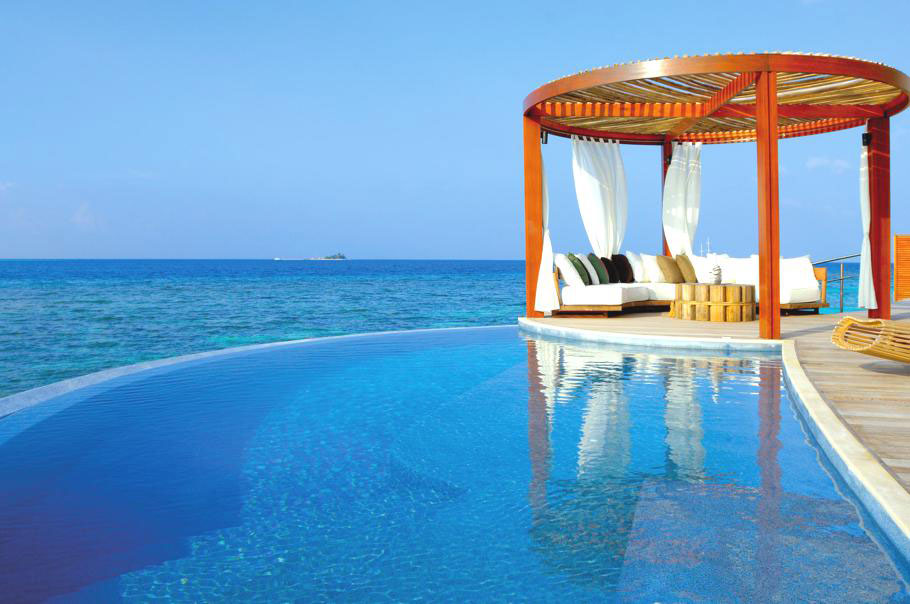 Maldives overwater bungalow villas at W Retreat and Spa, Maldives